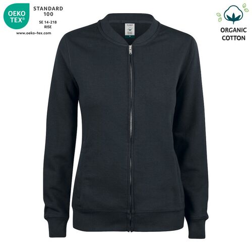 Sudadera Mod. ORGANIC COTTON CARDINGAN LADIES Negro (99) Talla L
