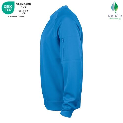 Sudadera Mod. BASIC ACTIVE ROUNDNECK Azul real (55) Talla L