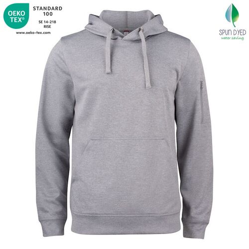 Sudadera Mod. BASIC ACTIVE HOODY Gris jaspeado (95) Talla XL