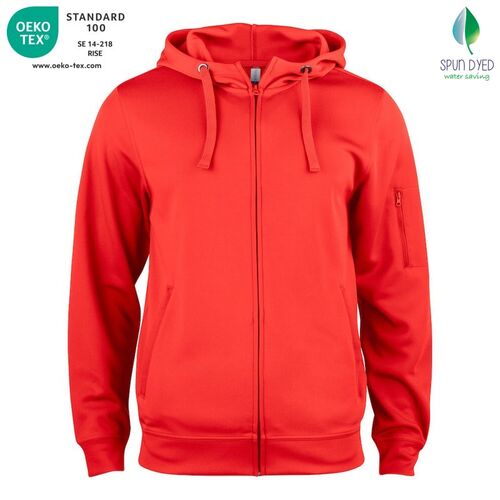 Sudadera Mod. BASIC ACTIVE HOODY FULL ZIP Rojo (35) Talla 3XL