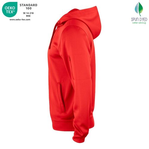 Sudadera Mod. BASIC ACTIVE HOODY FULL ZIP Rojo (35) Talla 3XL