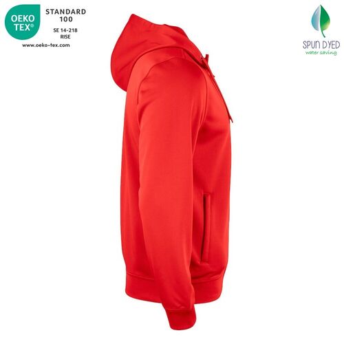 Sudadera Mod. BASIC ACTIVE HOODY FULL ZIP Rojo (35) Talla 3XL