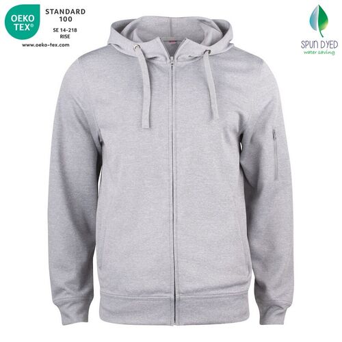 Sudadera Mod. BASIC ACTIVE HOODY FULL ZIP Gris jaspeado (95) Talla 4XL