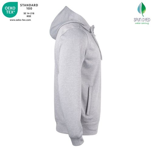 Sudadera Mod. BASIC ACTIVE HOODY FULL ZIP Gris jaspeado (95) Talla 4XL