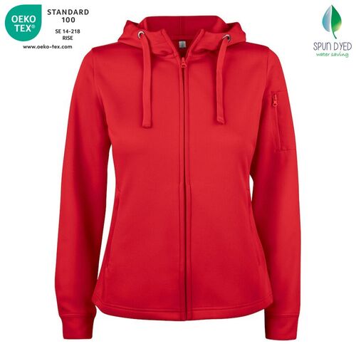 Sudadera Mod. BASIC ACTIVE HOODY FULL ZIP LADIES Rojo (35) Talla L