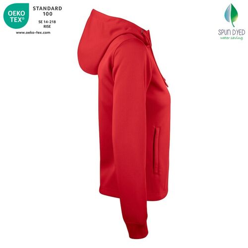 Sudadera Mod. BASIC ACTIVE HOODY FULL ZIP LADIES Rojo (35) Talla L