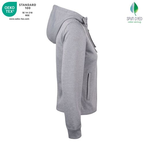 Sudadera Mod. BASIC ACTIVE HOODY FULL ZIP LADIES Gris jaspeado (95) Talla M