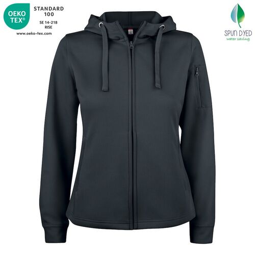 Sudadera Mod. BASIC ACTIVE HOODY FULL ZIP LADIES Negro (99) Talla XXL