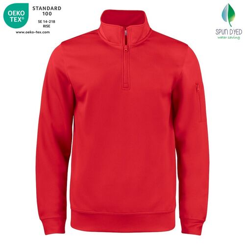 Sudadera Mod. BASIC ACTIVE HALF ZIP Rojo (35) Talla XS