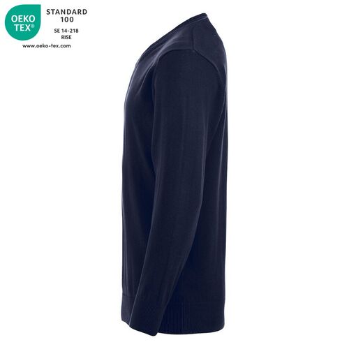 Jersey de cuello pico Mod. ASTON Azul oscuro (580) Talla L