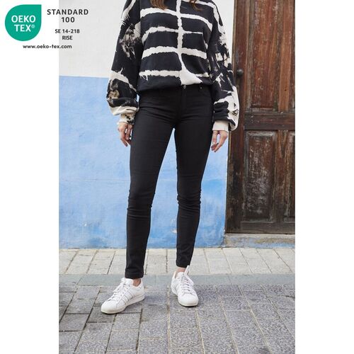 Pantalón elástico de mujer Mod. 5-POCKET STRETCH Negro (99) Talla M