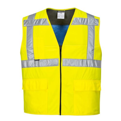 Chaleco refrescante de alta visibilidad Mod. CV02 Amarillo Fluor Talla S/M