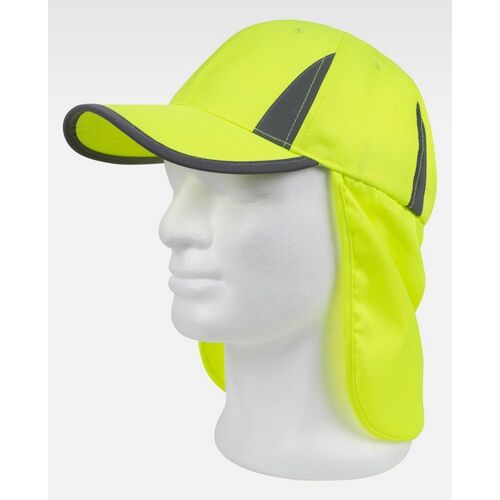 Gorra sahariana de alta visibilidad Mod. WFA904 Amarillo Fluor Talla Única