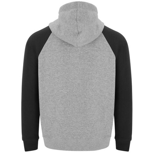 Sudadera con capucha unisex Mod. BADET (58/02) Gris Vigor / Negro Talla 3XL