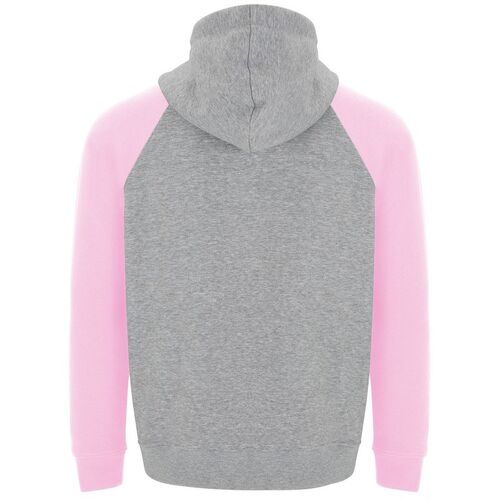 Sudadera con capucha unisex Mod. BADET (58/48) Gris Vigor / Rosa Claro Talla 3XL