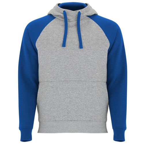 Sudadera con capucha unisex Mod. BADET (58/05) Gris Vigore / Azul Royal Talla M