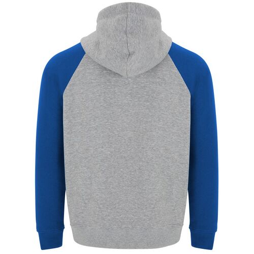 Sudadera con capucha unisex Mod. BADET (58/05) Gris Vigore / Azul Royal Talla M