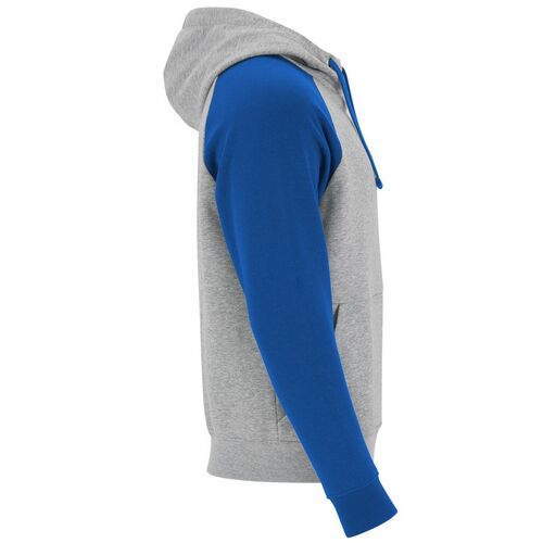 Sudadera con capucha unisex Mod. BADET (58/05) Gris Vigore / Azul Royal Talla M
