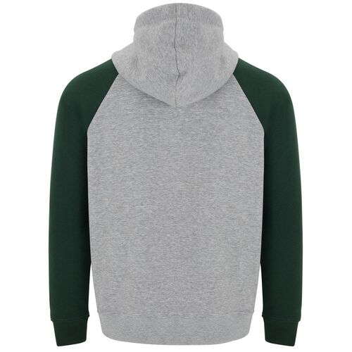 Sudadera con capucha unisex Mod. BADET (58/56) Gris Vigor / Verde Botella Talla S