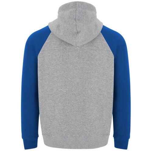 Sudadera con capucha unisex Mod. BADET KIDS (58/05) Gris Vigore / Azul Royal Talla 11/12