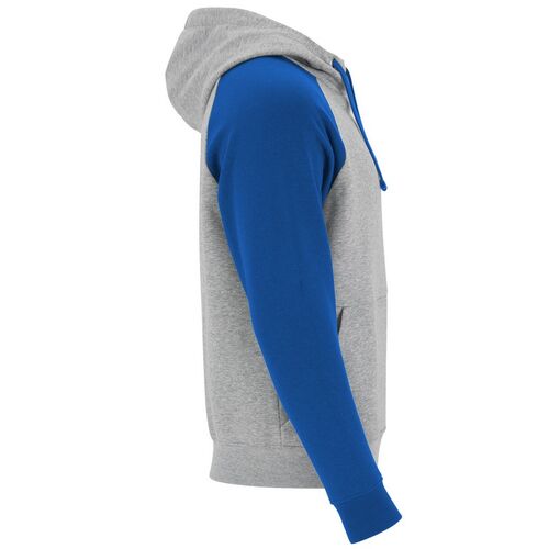 Sudadera con capucha unisex Mod. BADET KIDS (58/05) Gris Vigore / Azul Royal Talla 11/12