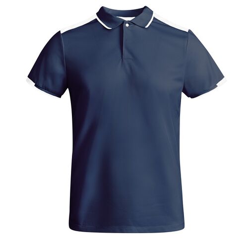 Polo tcnico bicolor Mod. TAMIL (55/01) Azul Marino / Blanco Talla S