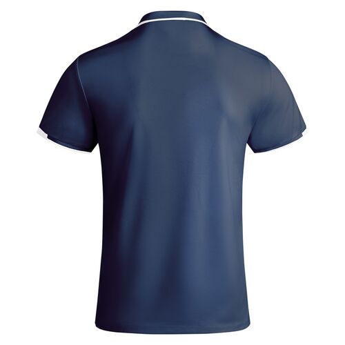 Polo técnico bicolor Mod. TAMIL (55/01) Azul Marino / Blanco Talla S