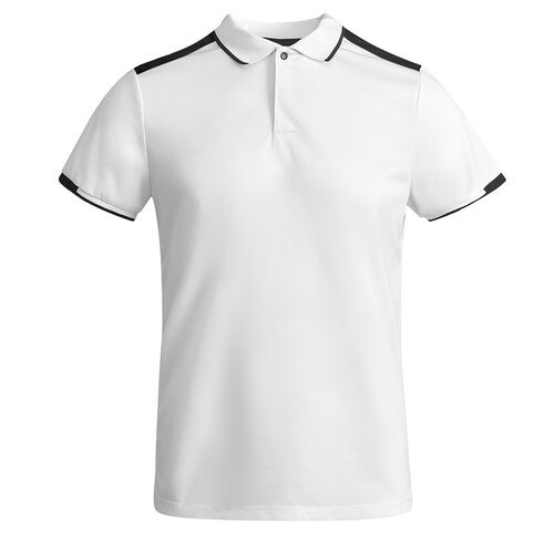 Polo tcnico bicolor Mod. TAMIL (01/02) Blanco/Negro Talla S