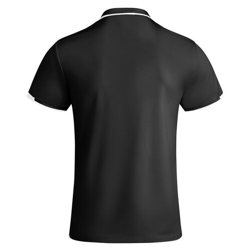 Polo técnico bicolor Mod. TAMIL (02/01) Negro / Blanco Talla S