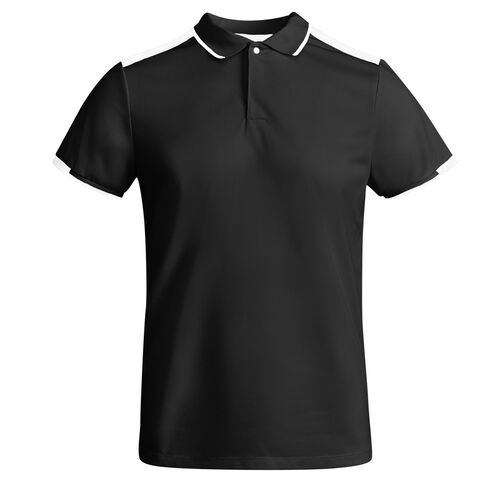Polo técnico bicolor Mod. TAMIL KIDS (02/01) Negro / Blanco Talla 4 