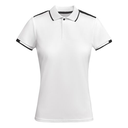 Polo tcnico bicolor Mod. TAMIL WOMAN (01/02) Blanco/Negro Talla S