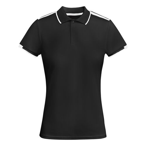 Polo tcnico bicolor Mod. TAMIL WOMAN (02/01) Negro / Blanco Talla S