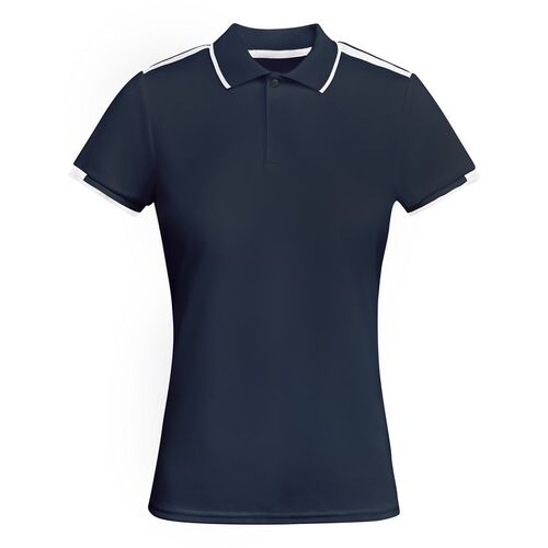 Polo tcnico bicolor Mod. TAMIL WOMAN (55/01) Azul Marino / Blanco Talla M