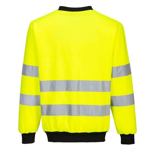 Sudadera de alta visibilidad Mod. PW2 Amarillo Fluor / Negro Talla L