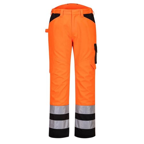 Pantaln de alta visibilidad Mod. SERVICE PW2 Naranja Fluor / Negro Talla 34