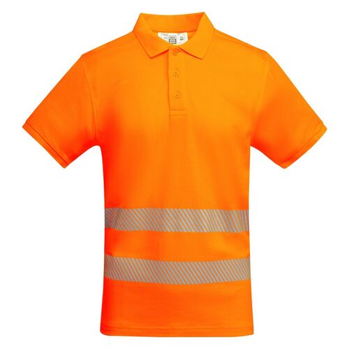 Polo de alta visibilidad con algodón Mod. ATRIO (223) Naranja Flúor Talla S