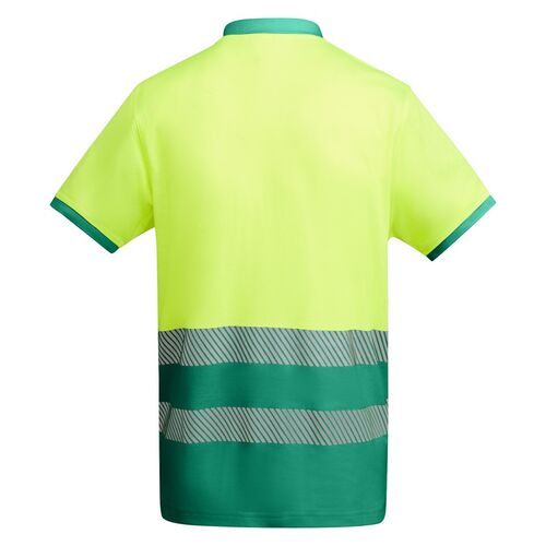 Polo de alta visibilidad con algodn Mod. ATRIO Verde Jardn/Amarillo Flor (52/221) Talla S