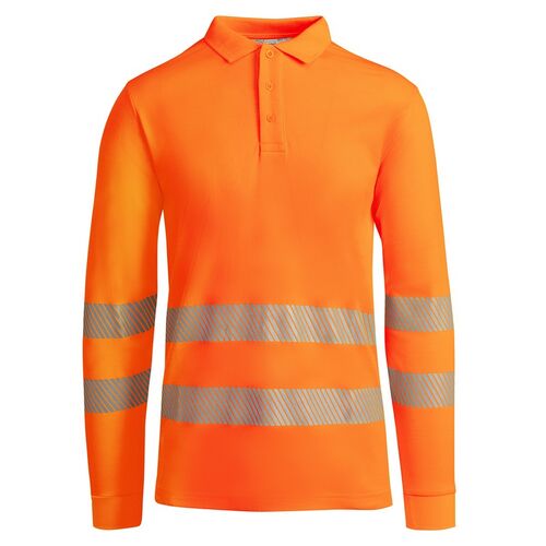 Polo de alta visibilidad con algodn Mod. ATRIO LS  (223) Naranja Flor Talla S