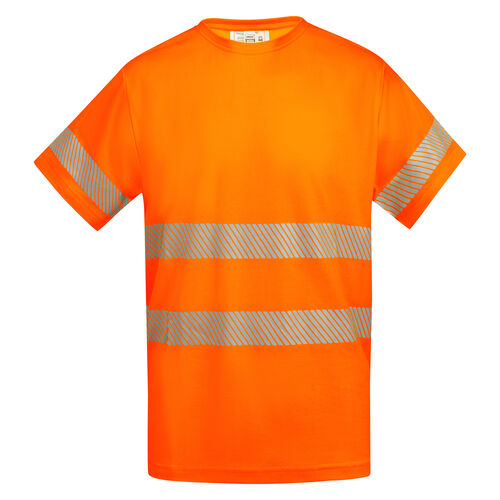 Camiseta de alta visibilidad con algodn Mod. TAURI (223) Naranja Flor Talla L