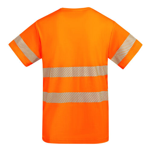 Camiseta de alta visibilidad con algodón Mod. TAURI (223) Naranja Flúor Talla L
