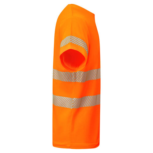 Camiseta de alta visibilidad con algodn Mod. TAURI (223) Naranja Flor Talla L