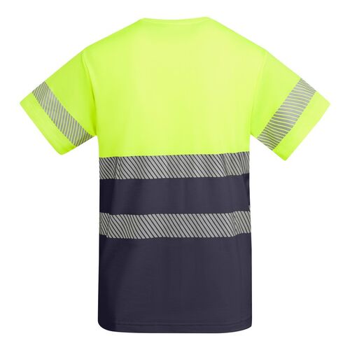 Camiseta de alta visibilidad con algodn Mod. TAURI Plomo/Amarillo Fluor (23/221) Talla S