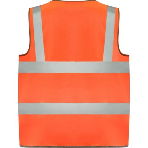 Chaleco de alta visibilidad con cremallera Mod. POLUX (223) Naranja Flúor Talla M/L
