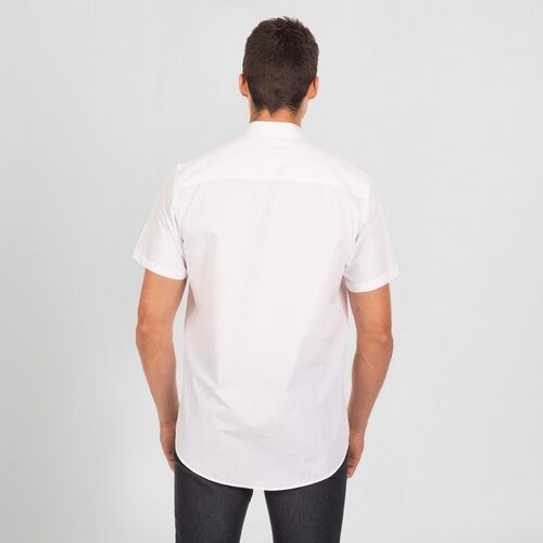 Camisa manga corta cuello mao (101) Blanco Talla 36