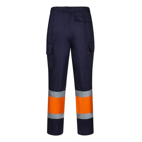 Pantalón de alta visibilidad básico Azul Marino / Naranja Fluor (1/19) Talla S