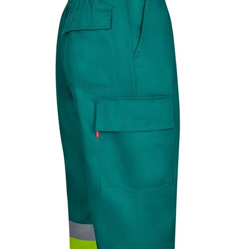Pantaln de alta visibilidad bsico Amarillo Fluor / Verde Talla XL