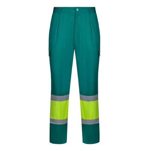 Pantaln de alta visibilidad bsico Amarillo Fluor / Verde Talla XXL