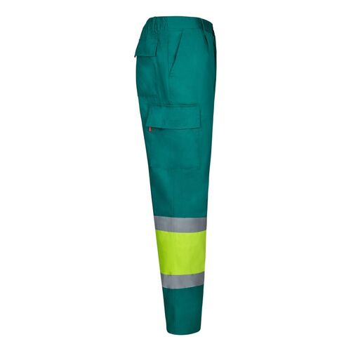 Pantaln de alta visibilidad bsico Amarillo Fluor / Verde Talla XXL