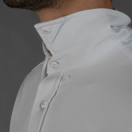 Camisa de hombre con tejido INTERLOCK Mod. LUZÓN (101) Blanco Talla L