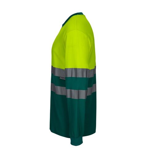 Camiseta de alta visibilidad con algodn Mod. 305615 Amarillo Fluor / Verde (110) Talla XL